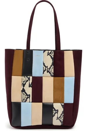 Khaite Tragetasche Aus Wildleder Mit Patchwork „zoe“
