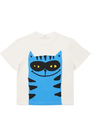 Stella McCartney T-shirt Aus Baumwolljersey Mit Katzendruck