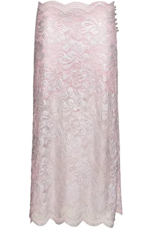 Paco rabanne Metallic Lace Long Skirt