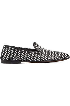 Dolce & Gabbana Oberseite Aus Zweifarbigem, Gewebtem Leder