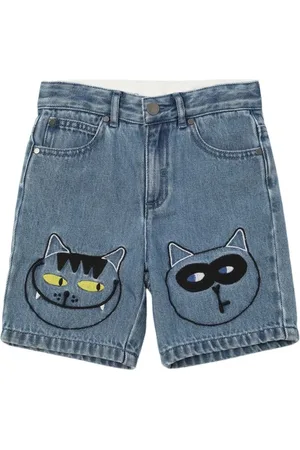 Stella McCartney Shorts Aus Baumwolldenim Mit Stickerei