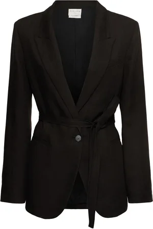 FORTE FORTE Belted Linen Canvas Jacket