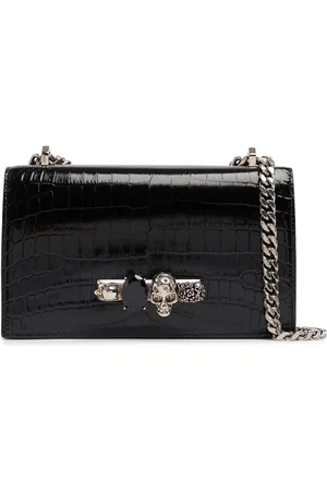 Alexander McQueen Geprägte Ledertasche „jewelled Satchel“