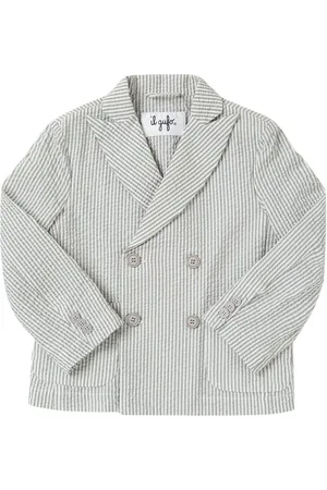 Il gufo Blazer Aus Baumwollseersucker
