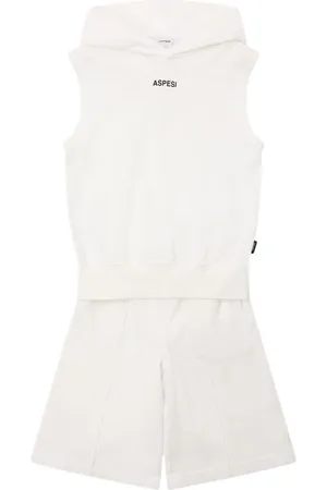 Aspesi Ärmelloses Sweatshirt Und Shorts Aus Baumwolle