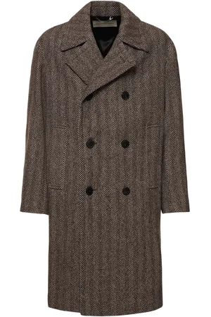 DRIES VAN NOTEN Wollmantel Mit Fischgrätmuster „razel“