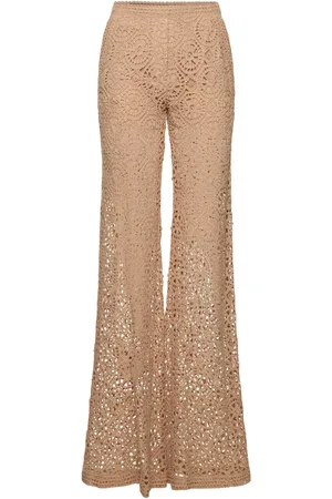 Elie saab Ausgestellte Hose Aus Macraméspitze