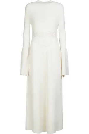 Chloé Besticktes Maxikleid Aus Wollstrickripp