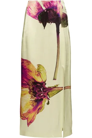 Issey Miyake Pressed Flora Long Skirt