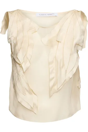 Alberta Ferretti Top Aus Seidenmischorganza