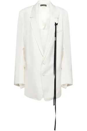 ANN DEMEULEMEESTER Asymmetrische Jacke Aus Wollsatin „agnes“