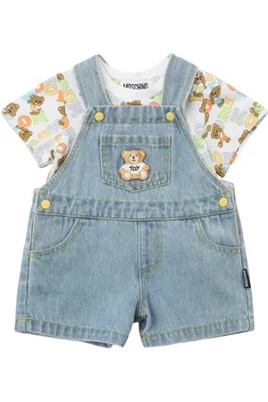 Moschino T-shirt Aus Baumwolle Und Denim-overall