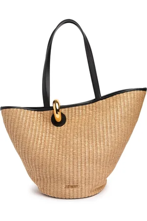 Jacquemus Le Bambola Raffia Tote Bag