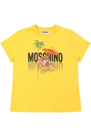 Moschino Bedrucktes T-shirt Aus Baumwolljersey