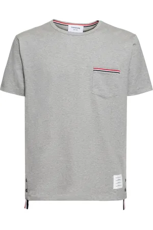 Thom Browne T-shirt Aus Baumwolle Mit Streifen