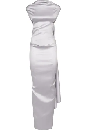Sportmax Asymmetrisches Kleid Aus Satin „abadan1234“