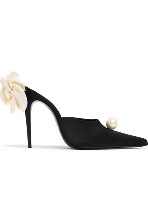 MAGDA BUTRYM 110mm Hohe Mules Aus Satin „flower“