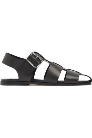 Aeyde 10mm Hohe Ledersandalen „whit“