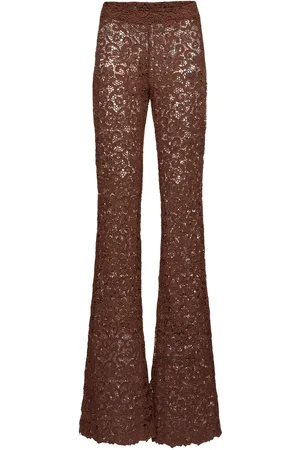 ERMANNO SCERVINO Ausgestellte Hose Aus Baumwollmischspitze