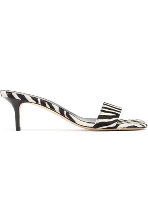 Aeyde 55mm Hohe Ledermules Mit Zebradruck „ilvy“