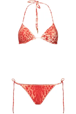 Roberto Cavalli Triangle-bikini Mit Print