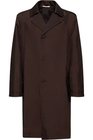 VALENTINO Textured Nylon Long Coat