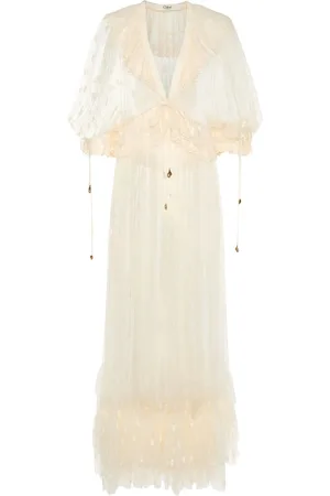 Chloé Langes Kleid Aus Spitze Mit Stickerei