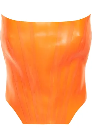 GIUSEPPE DI MORABITO Trägerloses Latex-bustiertop