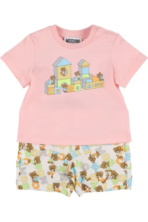 Moschino T-shirt Und Shorts Aus Stretch-baumwolle