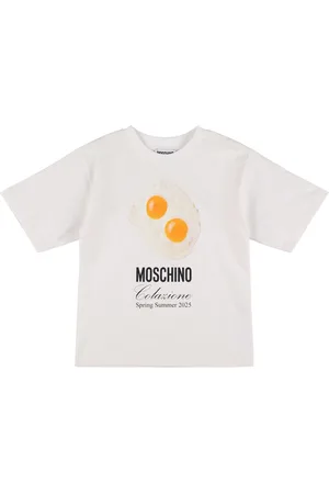 Moschino Bedrucktes T-shirt Aus Baumwolljersey