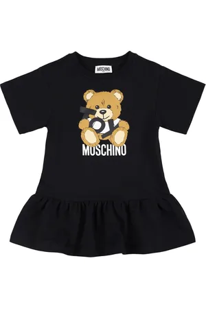 Moschino Kleid Aus Baumwollfleece Mit Druck