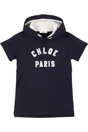 Chloé Kleid Aus Baumwollfleece Mit Logo