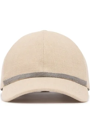 Brunello Cucinelli Baseballkappe Aus Leinen Mit Verzierung