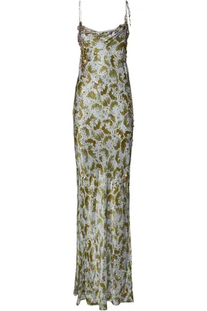 DRIES VAN NOTEN Kleid Aus Seidensatin Mit Stickerei