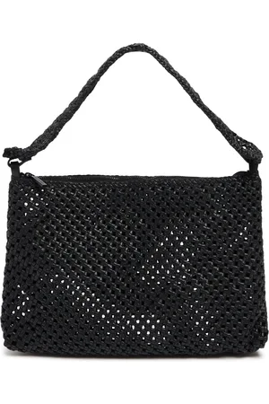 St Agni Schultertasche Aus Gewebtem Ledermacramé