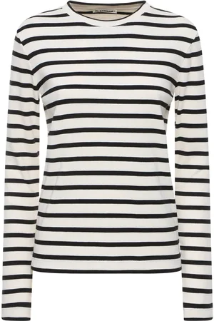 Jil Sander Geripptes T-shirt Aus Baumwolle