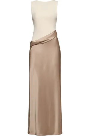 Nanushka Cobee Jersey & Satin Long Dress