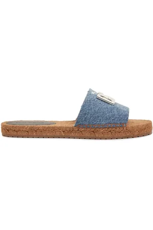 Dolce & Gabbana Flache Denim-espadrilles Mit Dg-logo
