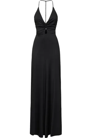 Victoria Beckham Langes Kleid Mit V-ausschnitt Und Rüschen