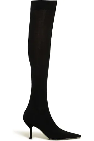 RENE CAOVILLA 80mm Hohe Overknee-stiefel Aus Kaschmir „grace“