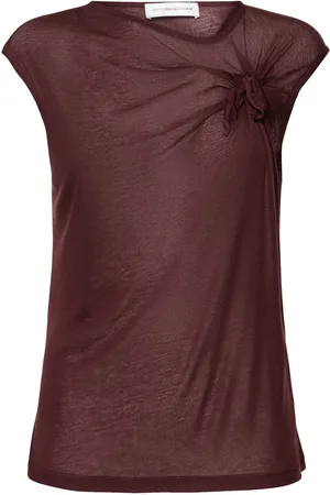 Victoria Beckham Asymmetrisch Drapiertes Tanktop Mit Knoten