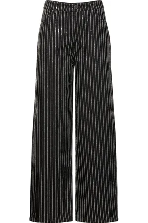 ROTATE Weite Hose Aus Baumwolltwill Mit Paillettenbesatz