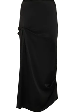 Victoria Beckham Midirock Aus Satin Mit Plissees