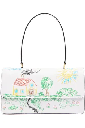 Moschino Schultertasche Aus Leder „metal Plaque“