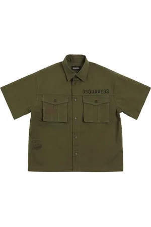 Dsquared2 Hemd Aus Stretch-baumwollgabardine