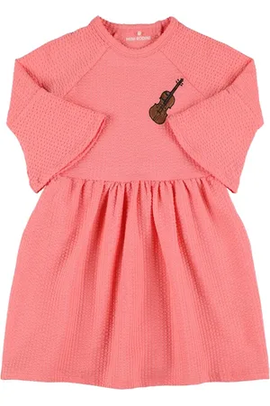 Mini Rodini Kleid Aus Baumwollmischjersey Mit Stickerei