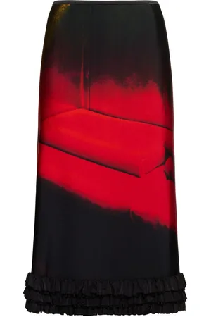 Jil Sander Midirock Aus Viskosemischung Mit Druck