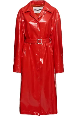 Jil Sander Trenchcoat Aus Beschichtetem Leinen