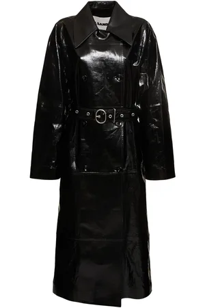 Jil Sander Coated Linen Long Trench Coat