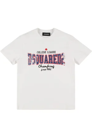Dsquared2 Bedrucktes T-shirt Aus Baumwolljersey